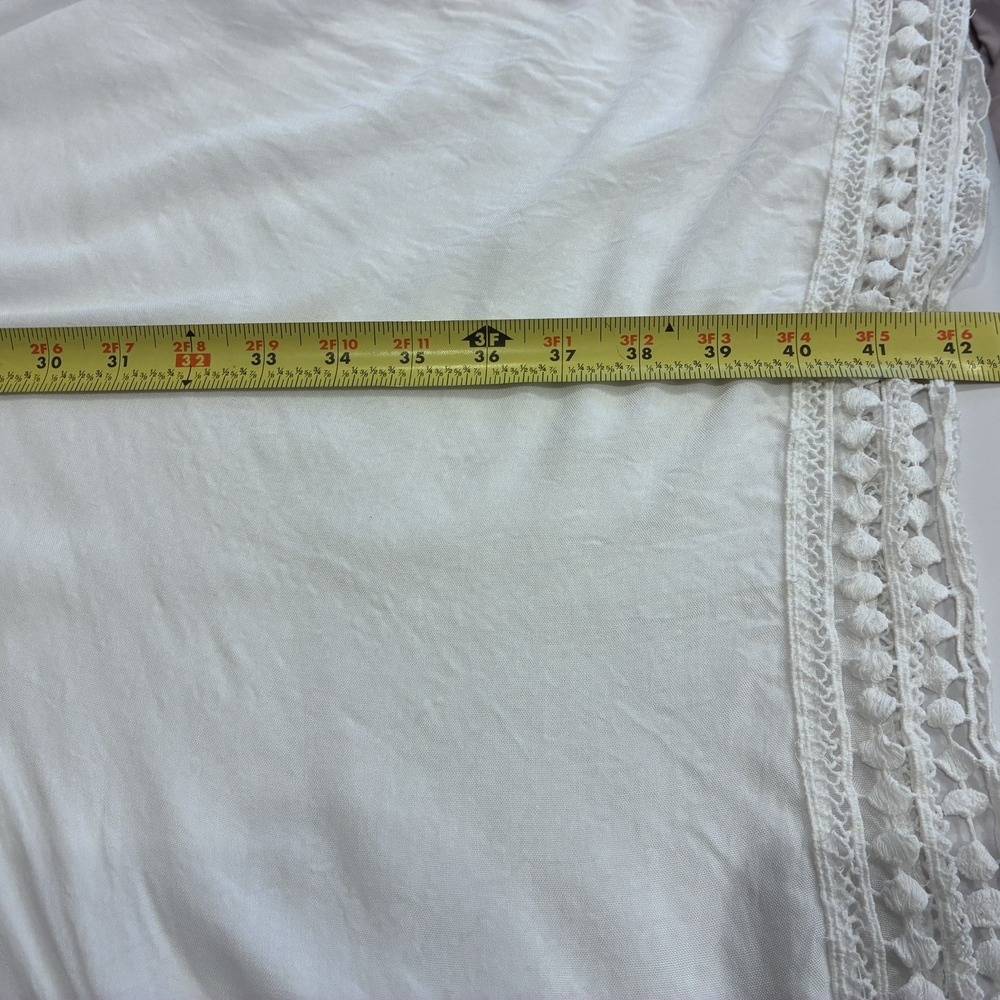 Tommy Bahama Lace Trim Tunic Caftan Swim‎ Cover Up White XS Beach Resort Coastal - Picture 10 of 11